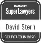 Super Lawyers badge showing David Stern, selected in 2026, as an award honor
